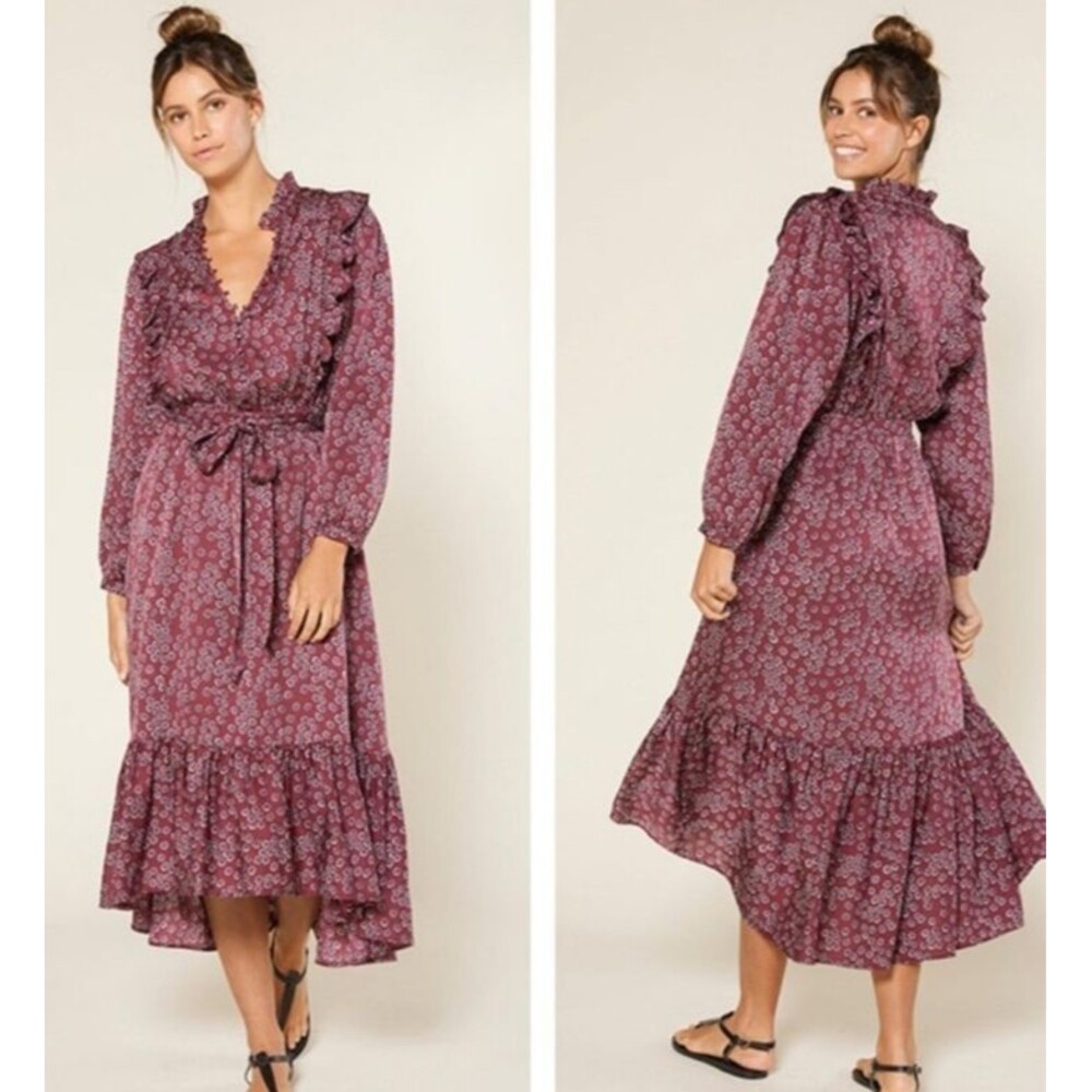 NWT Outerknown Stardust Long Sleeve Midi Dress Size XS